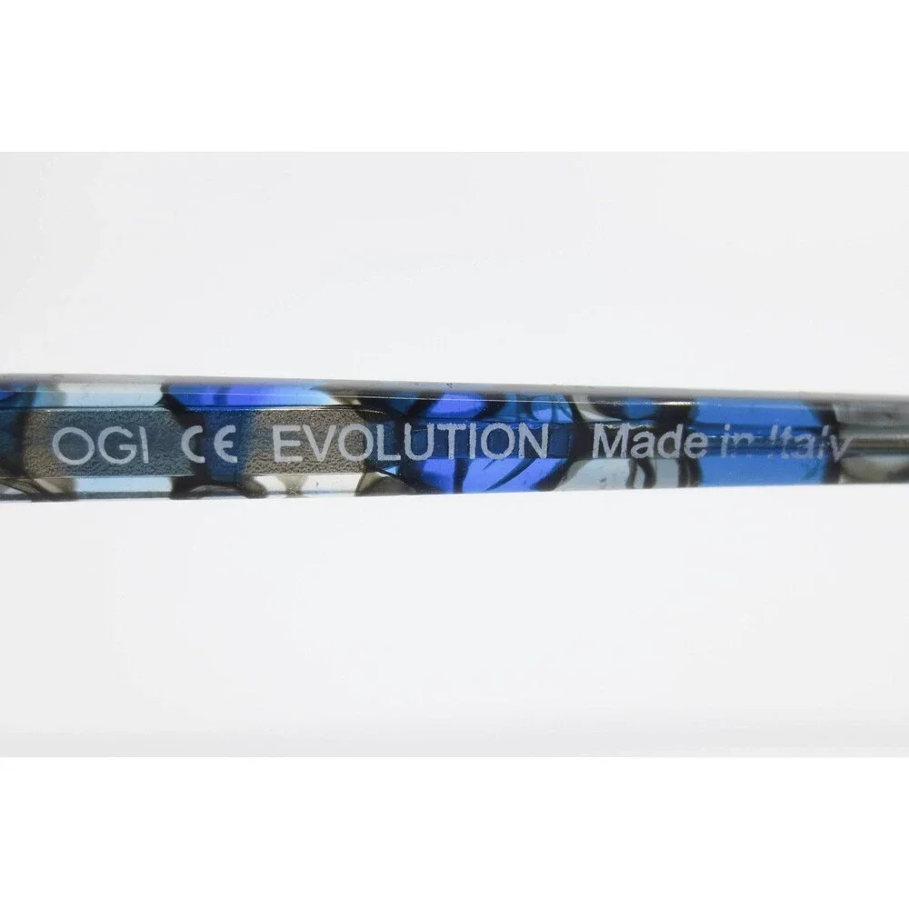 Ogi Evolution 4319 Navy Blue Marbled Cat Eye Eyeglass Frames Italy 51-18-140